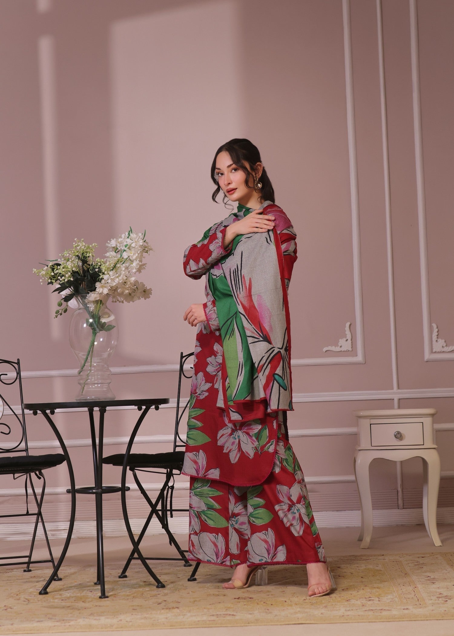 Feathers IVORY ROSE Women 3pcs