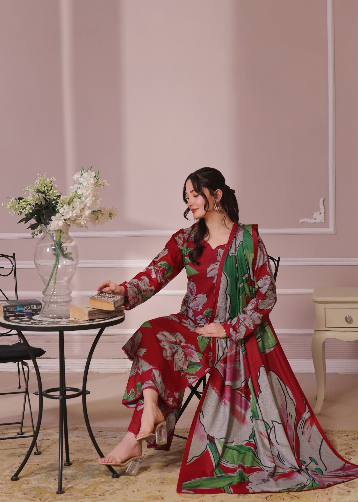 Feathers IVORY ROSE Women 3pcs