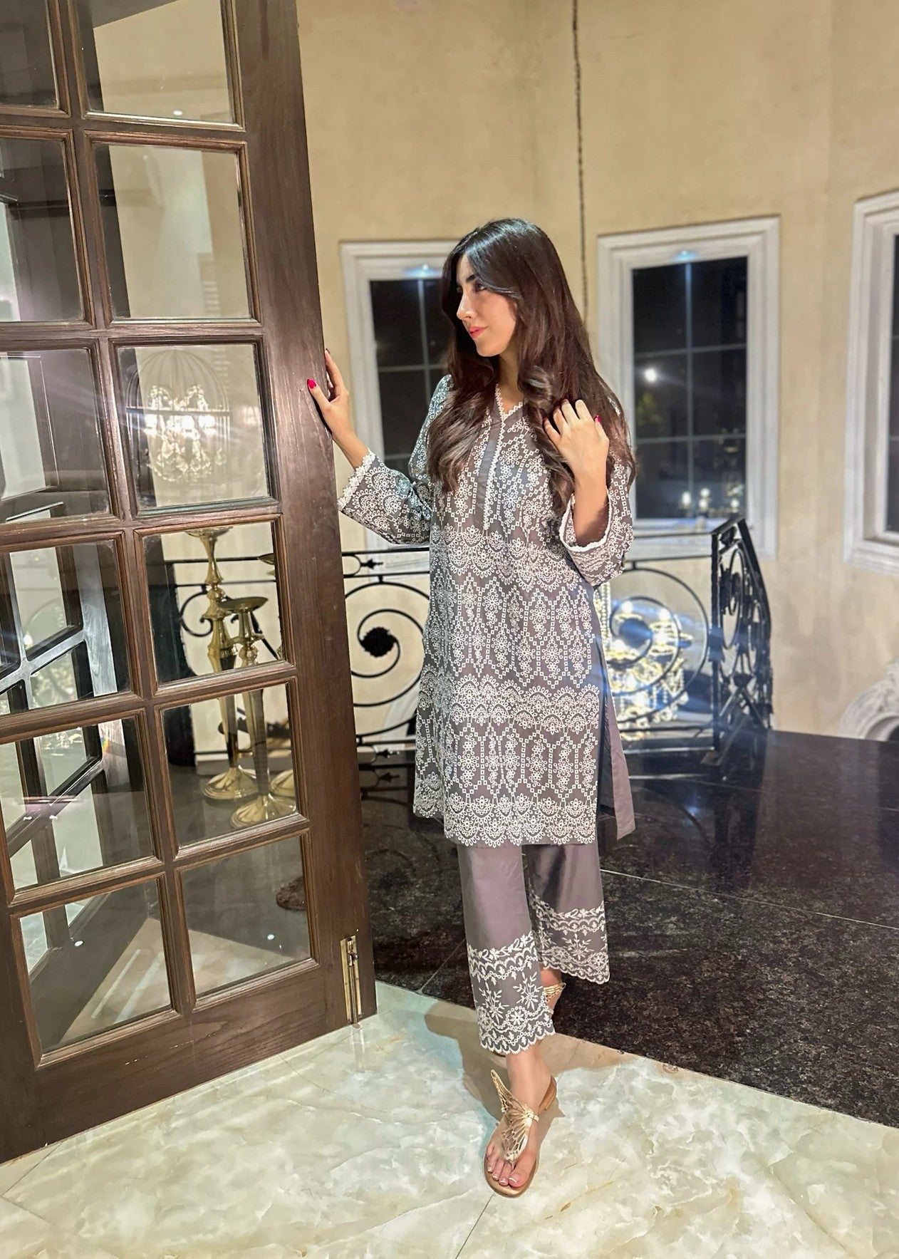 Naarj Iris Schiffli CO ORD Set Women 2pcs