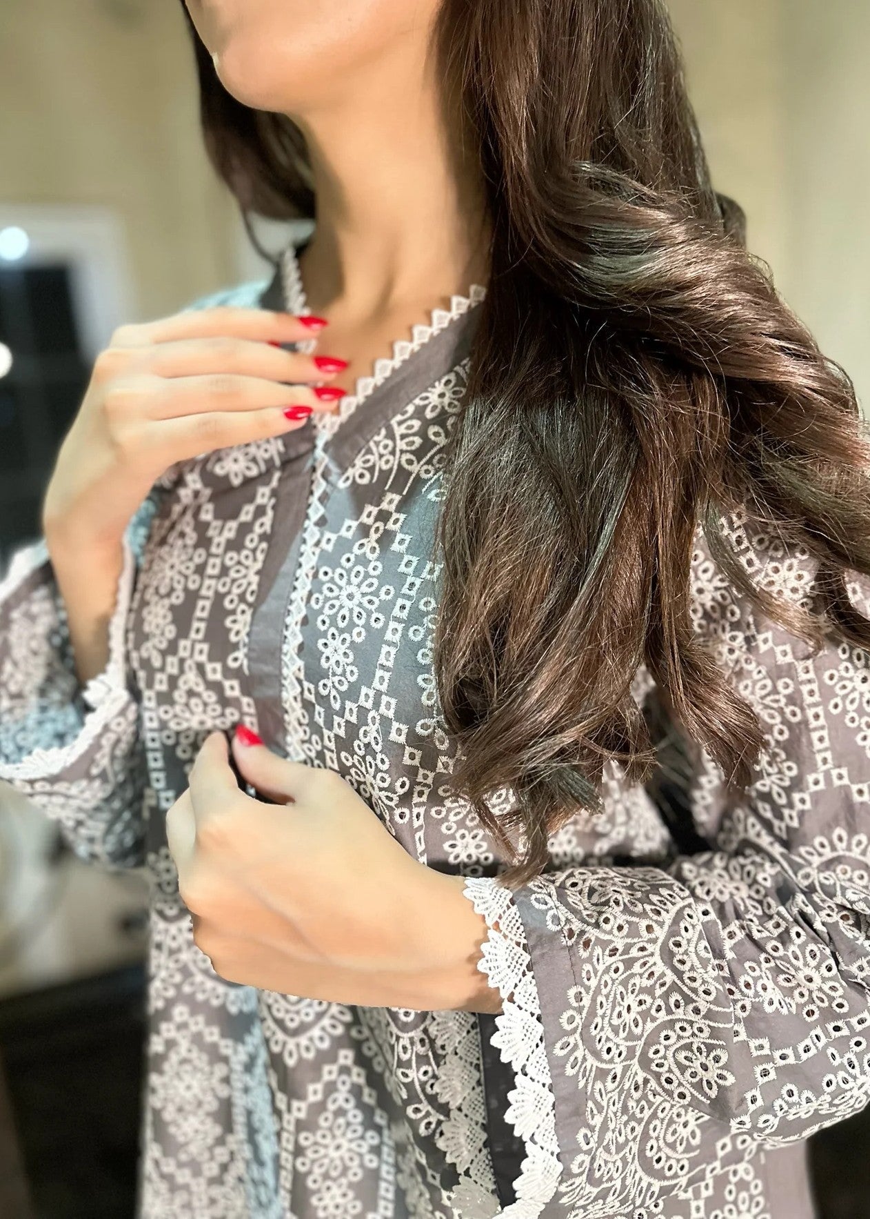 Naarj Iris Schiffli CO ORD Set Women 2pcs