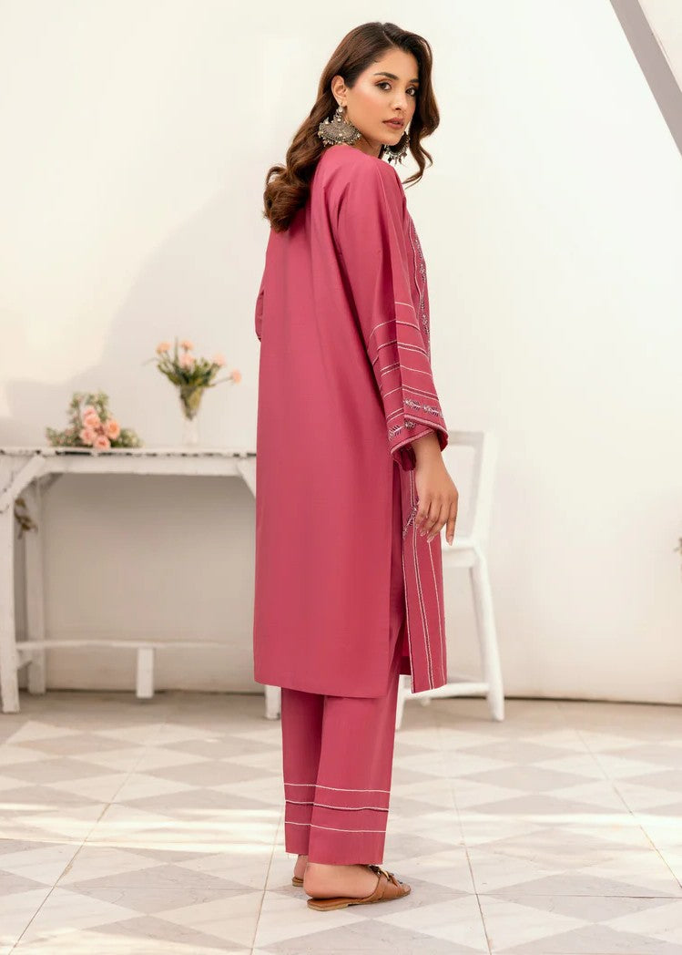 Mehryam Collection Pink Embroidered Poplin Suites Women 2pcs