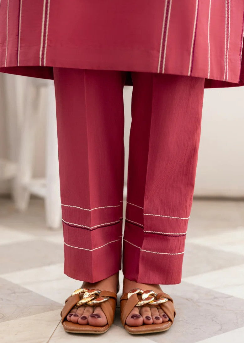 Mehryam Collection Pink Embroidered Poplin Suites Women 2pcs