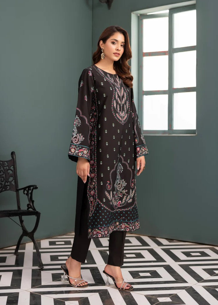 Mehryam Collection Black Embroidered Poplin Suit Women 2pcs