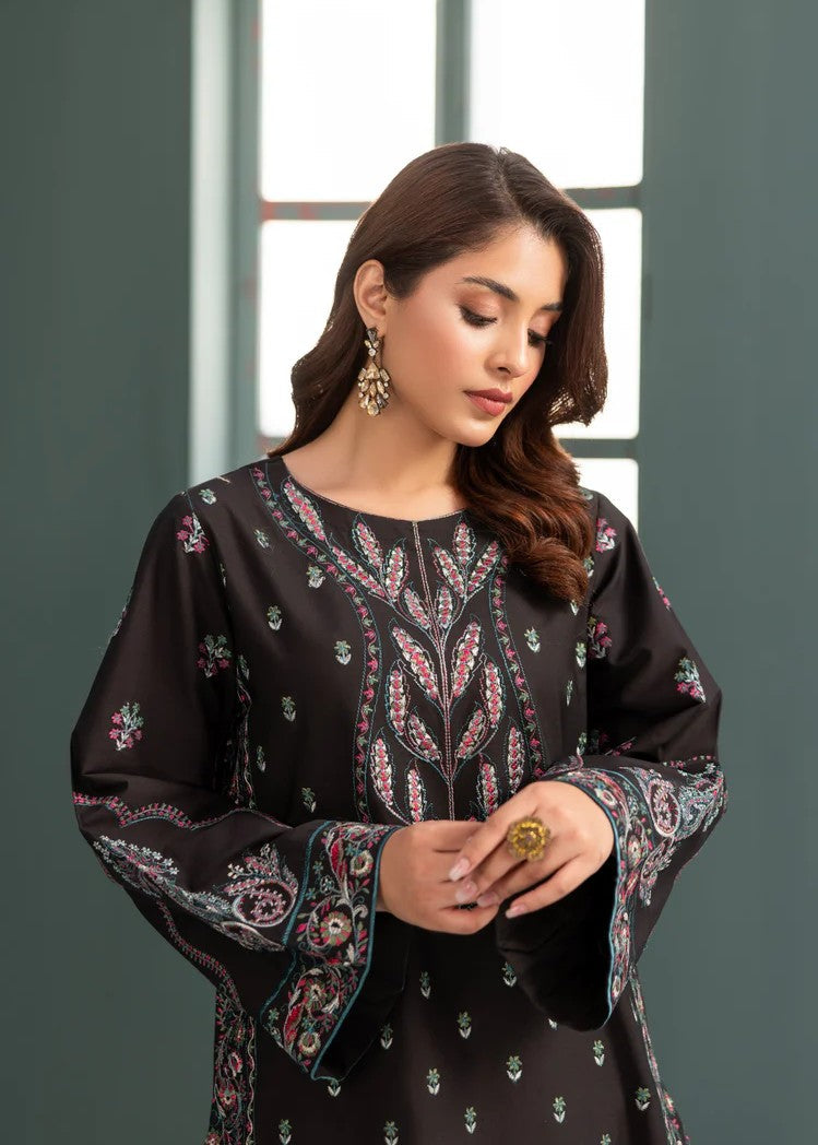 Mehryam Collection Black Embroidered Poplin Suit Women 2pcs