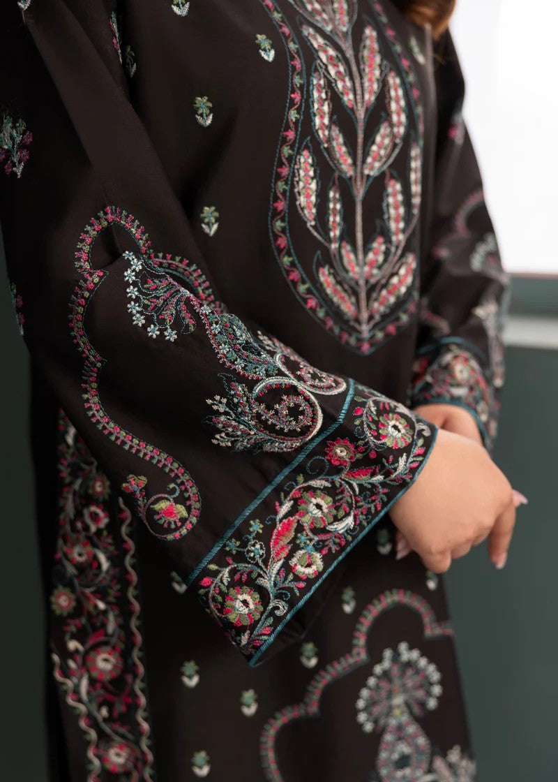 Mehryam Collection Black Embroidered Poplin Suit Women 2pcs