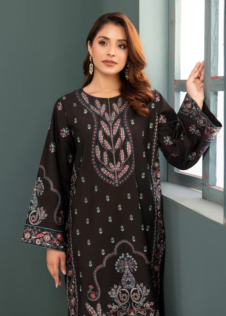 Mehryam Collection Black Embroidered Poplin Suit Women 2pcs