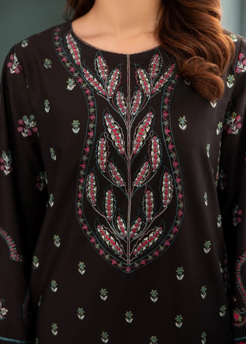 Mehryam Collection Black Embroidered Poplin Suit Women 2pcs