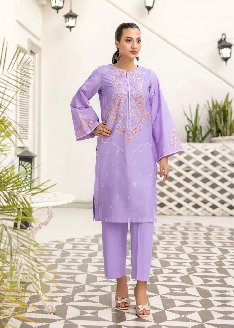 Mehryam Collection Lilac Sitari Embroidered Poplin Suit Women 2pcs