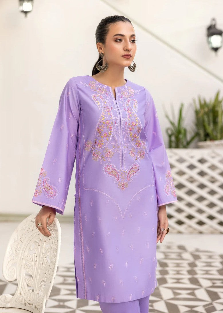 Mehryam Collection Lilac Sitari Embroidered Poplin Suit Women 2pcs