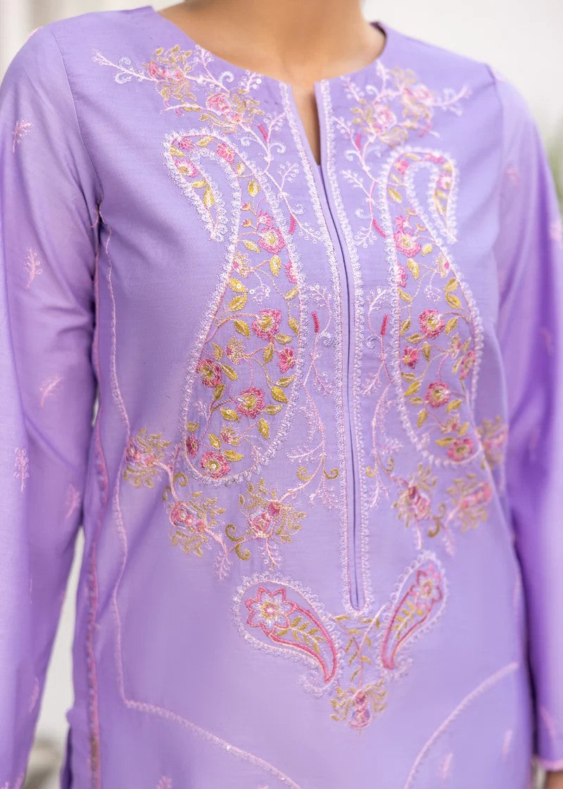 Mehryam Collection Lilac Sitari Embroidered Poplin Suit Women 2pcs
