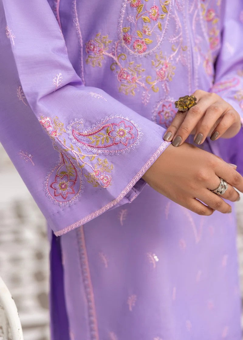 Mehryam Collection Lilac Sitari Embroidered Poplin Suit Women 2pcs