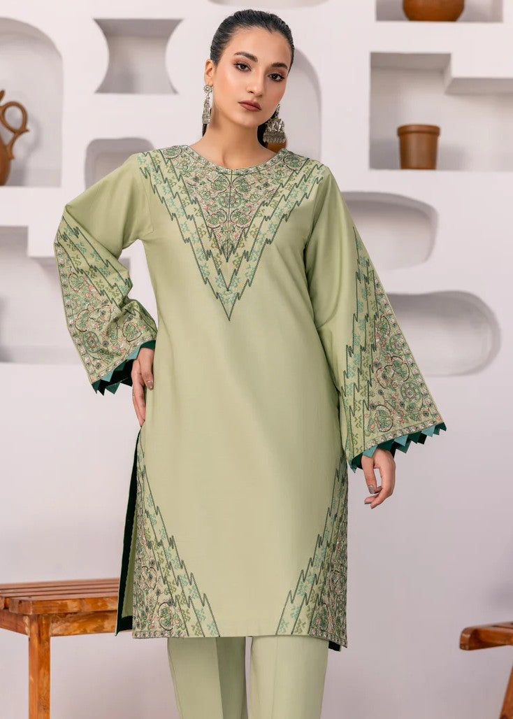Mehryam Collection Sea Green Embroidered Poplin Suites Women 2pcs