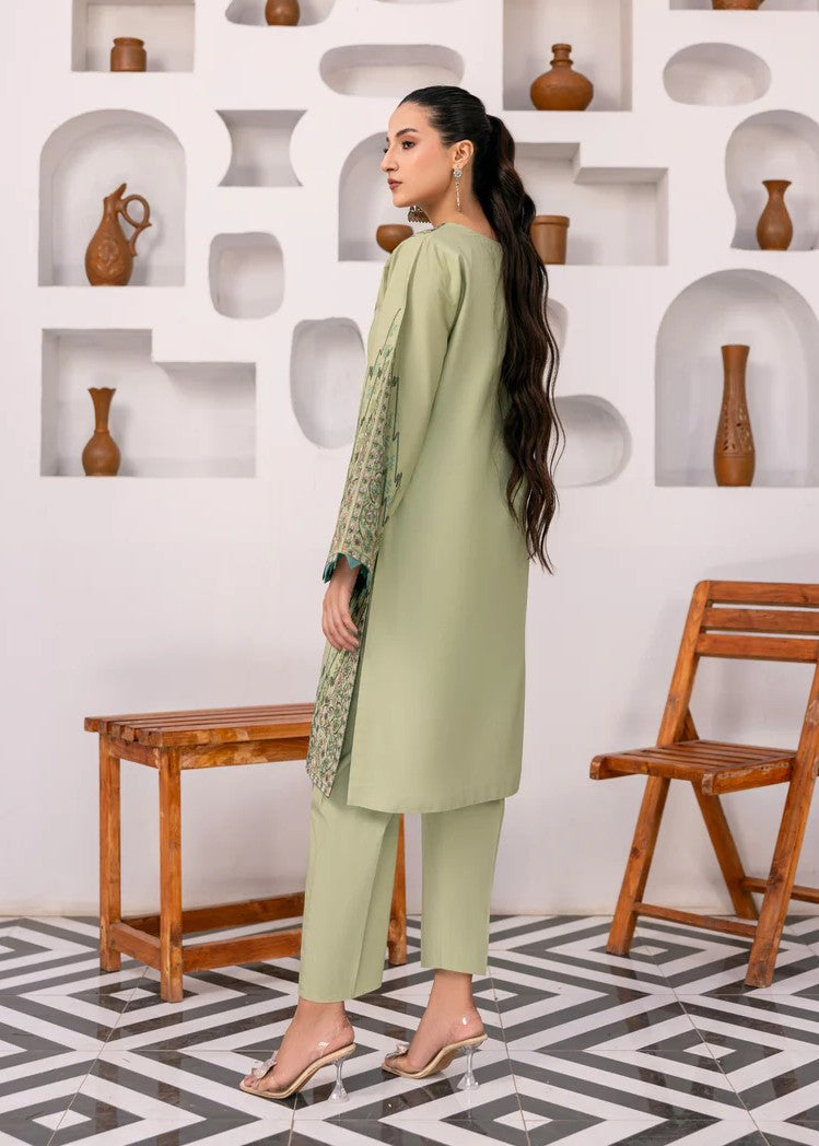 Mehryam Collection Sea Green Embroidered Poplin Suites Women 2pcs