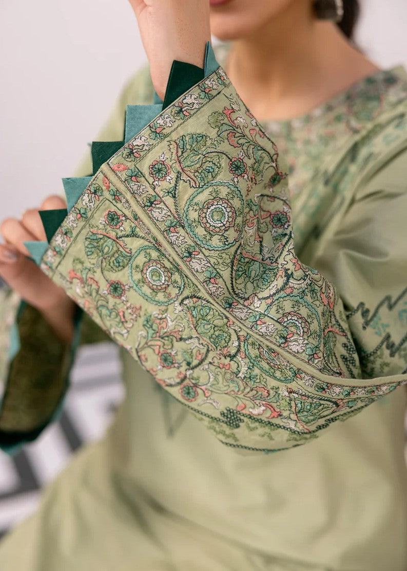 Mehryam Collection Sea Green Embroidered Poplin Suites Women 2pcs