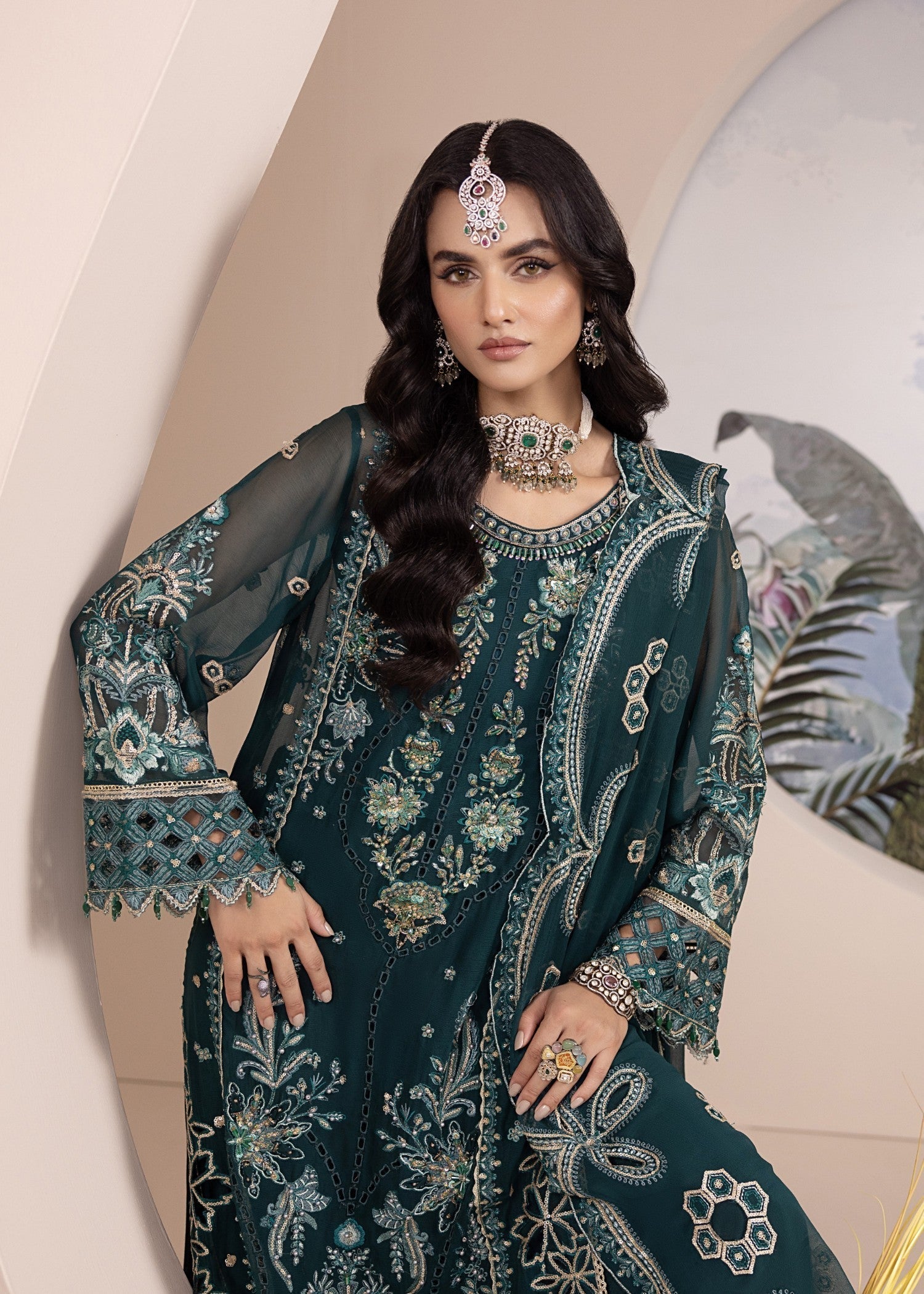 Diara Couture ZAMURD SF 14 GREEN Women 3pcs