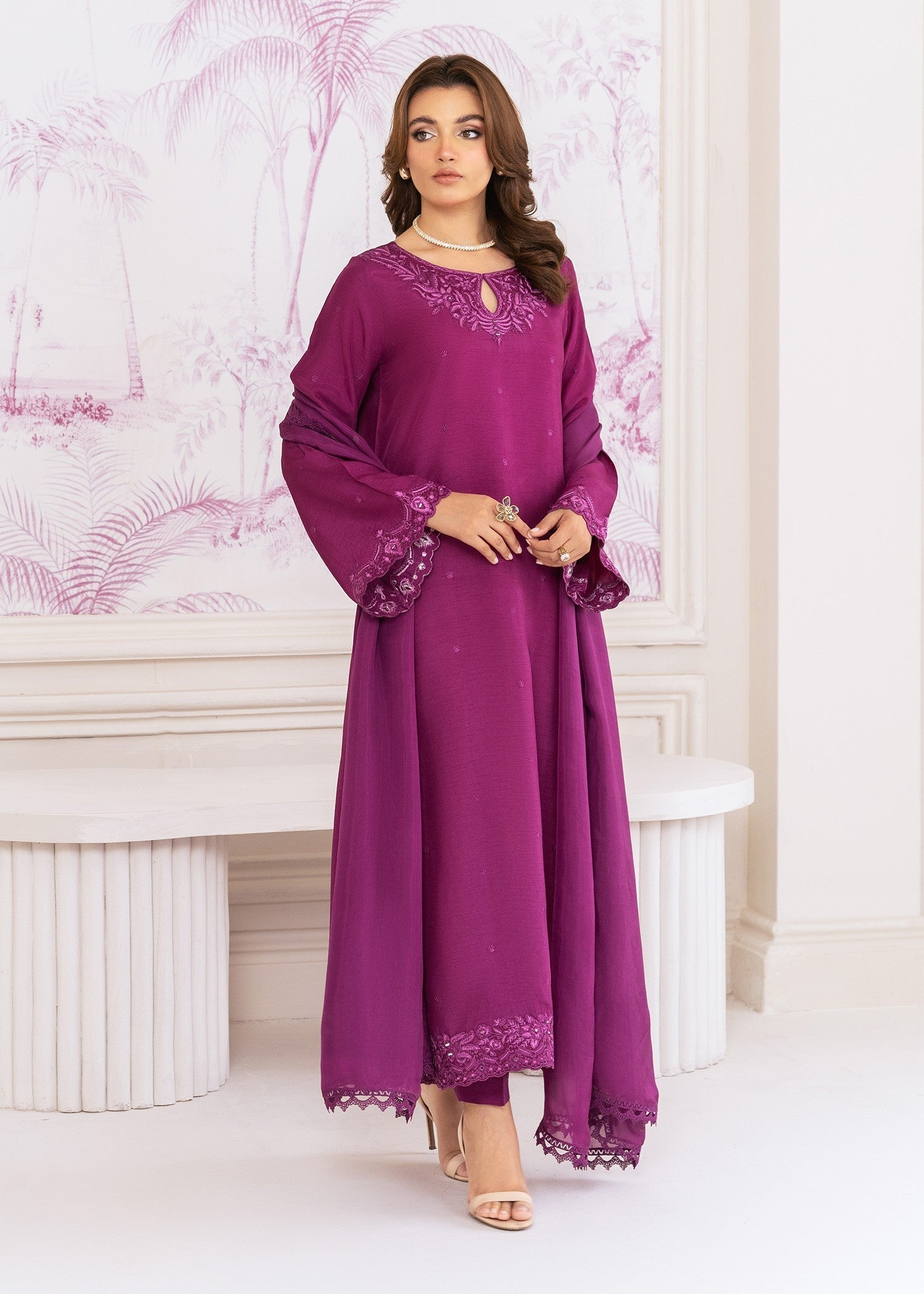 Rang-e-Haya Mirabelle (Magenta) Women 3pcs