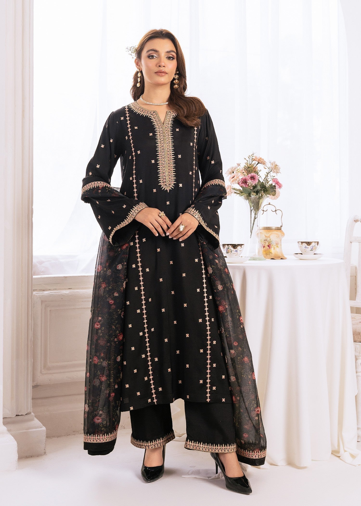 Rang-e-Haya Enara (Black) Women 3pcs