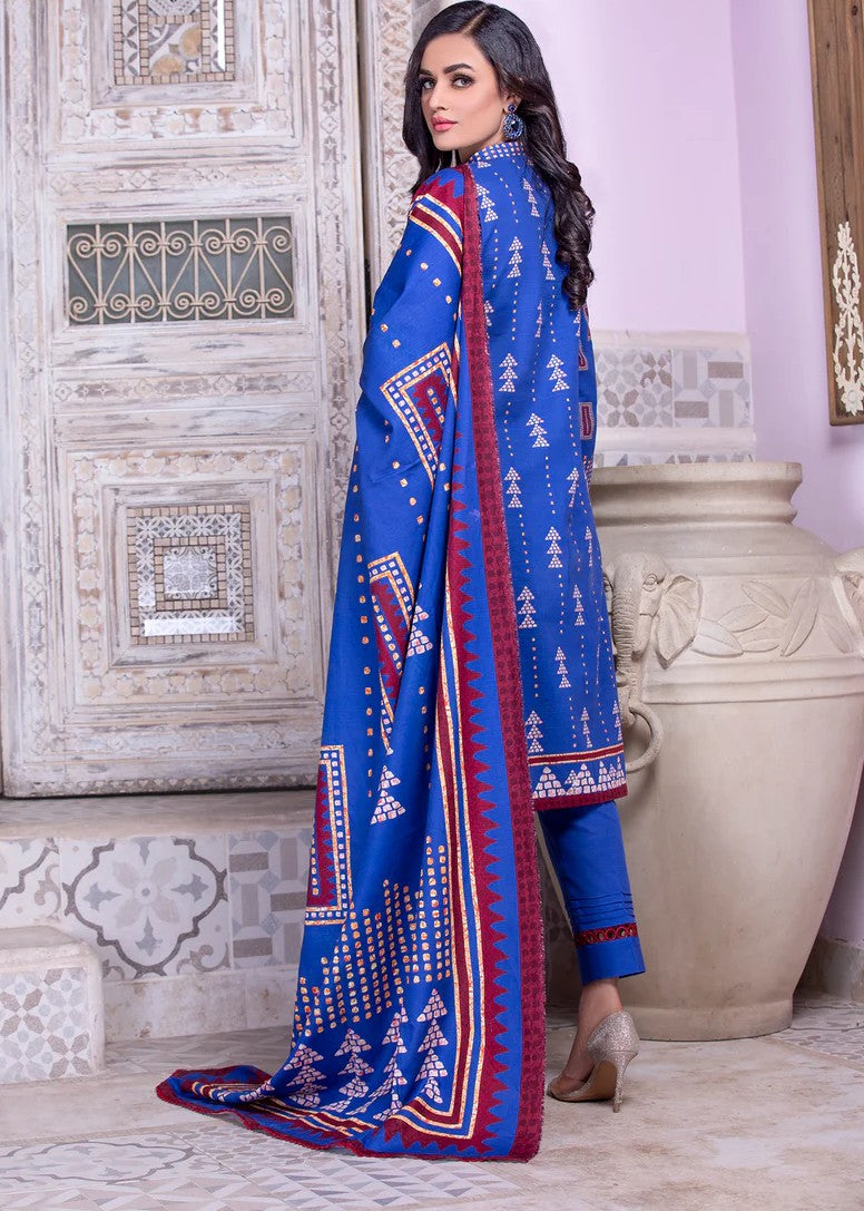 Mehryam Collection Blue Embroidered Ziba Khaddar Suit Women 3pcs