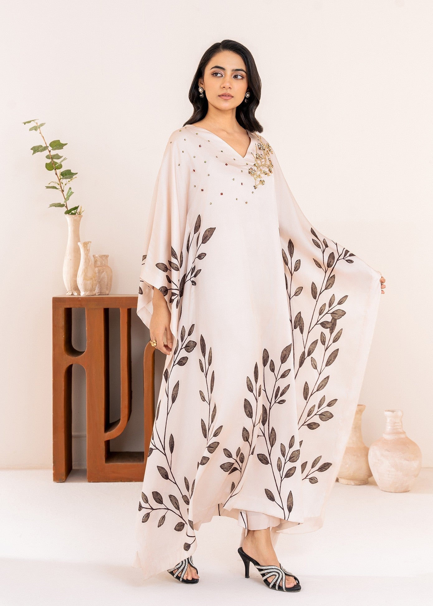 Stitch Vibes Serene Ivory Kaftan Women 1pcs