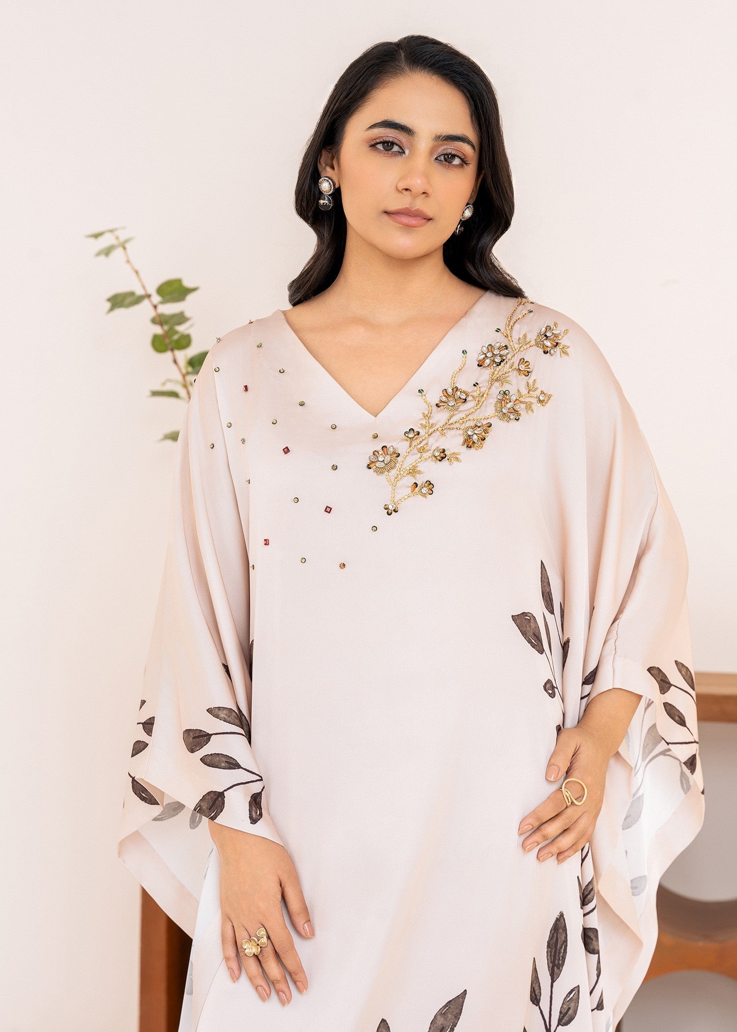 Stitch Vibes Serene Ivory Kaftan Women 1pcs