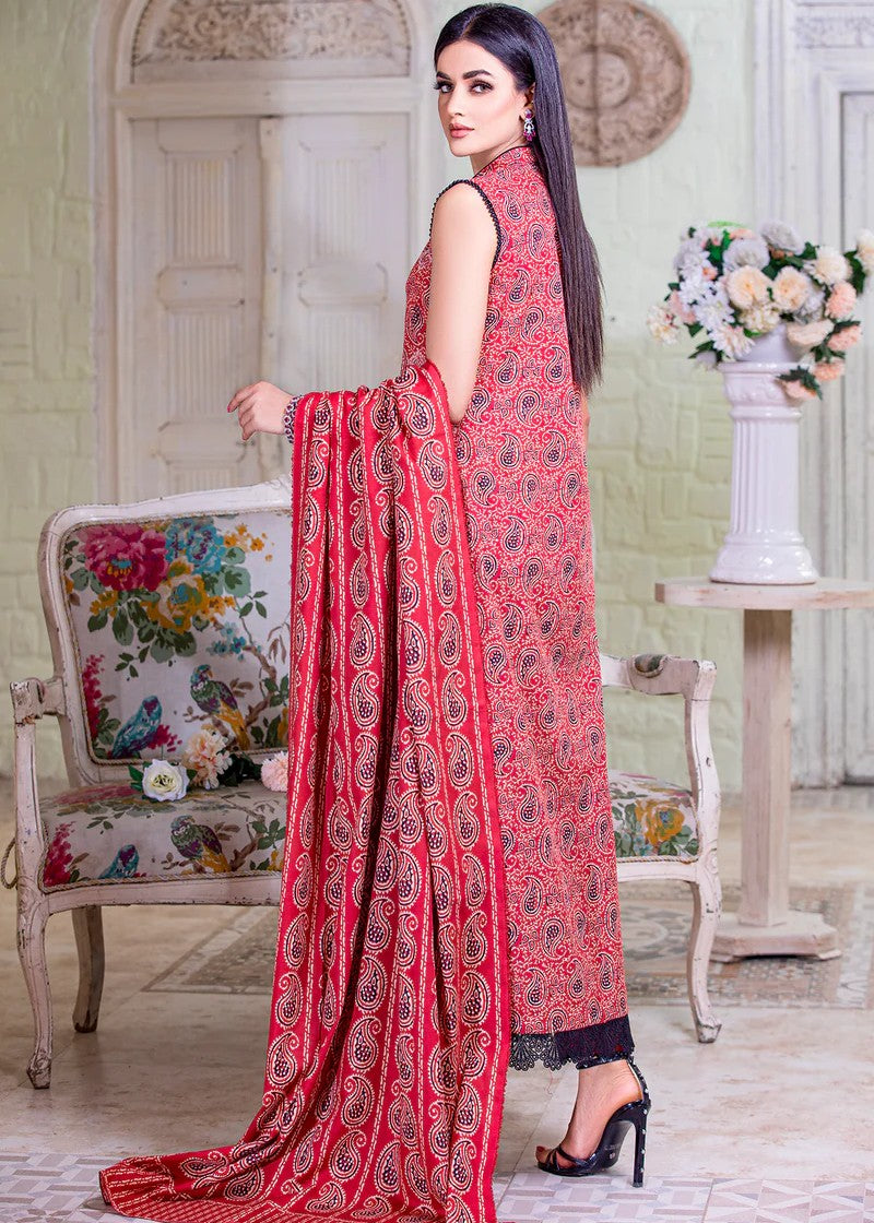 Mehryam Collection Ziba Khaddar Embroidered Pishwas Women 3pcs
