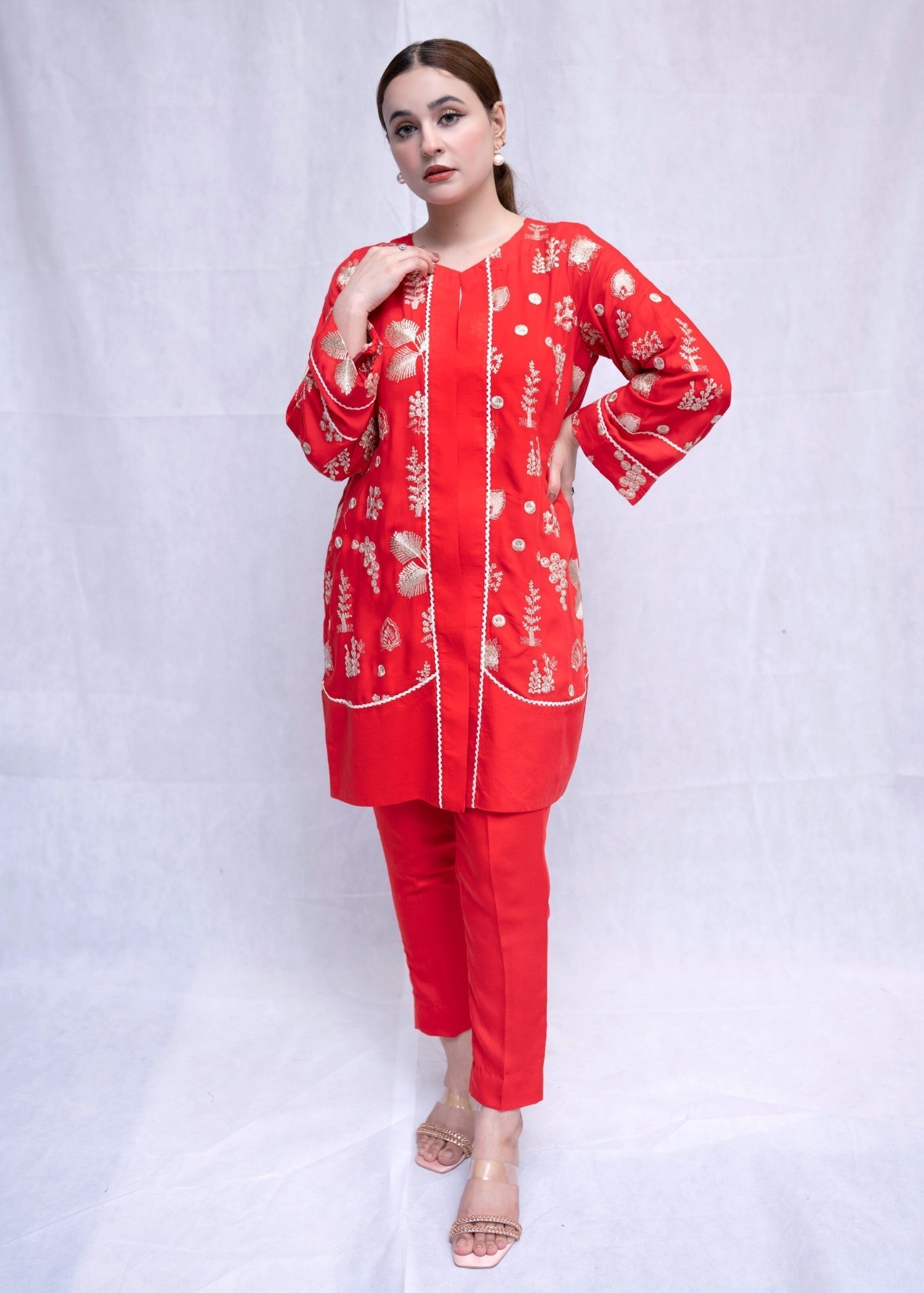 Aunzoye Scarlet Elegance Women 2pcs