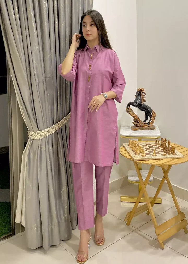 Urban Cut | Yarn Dyed Premium Fabric Stitched ( Shirt + Trouser) | 100% Cotton Women 2pcs