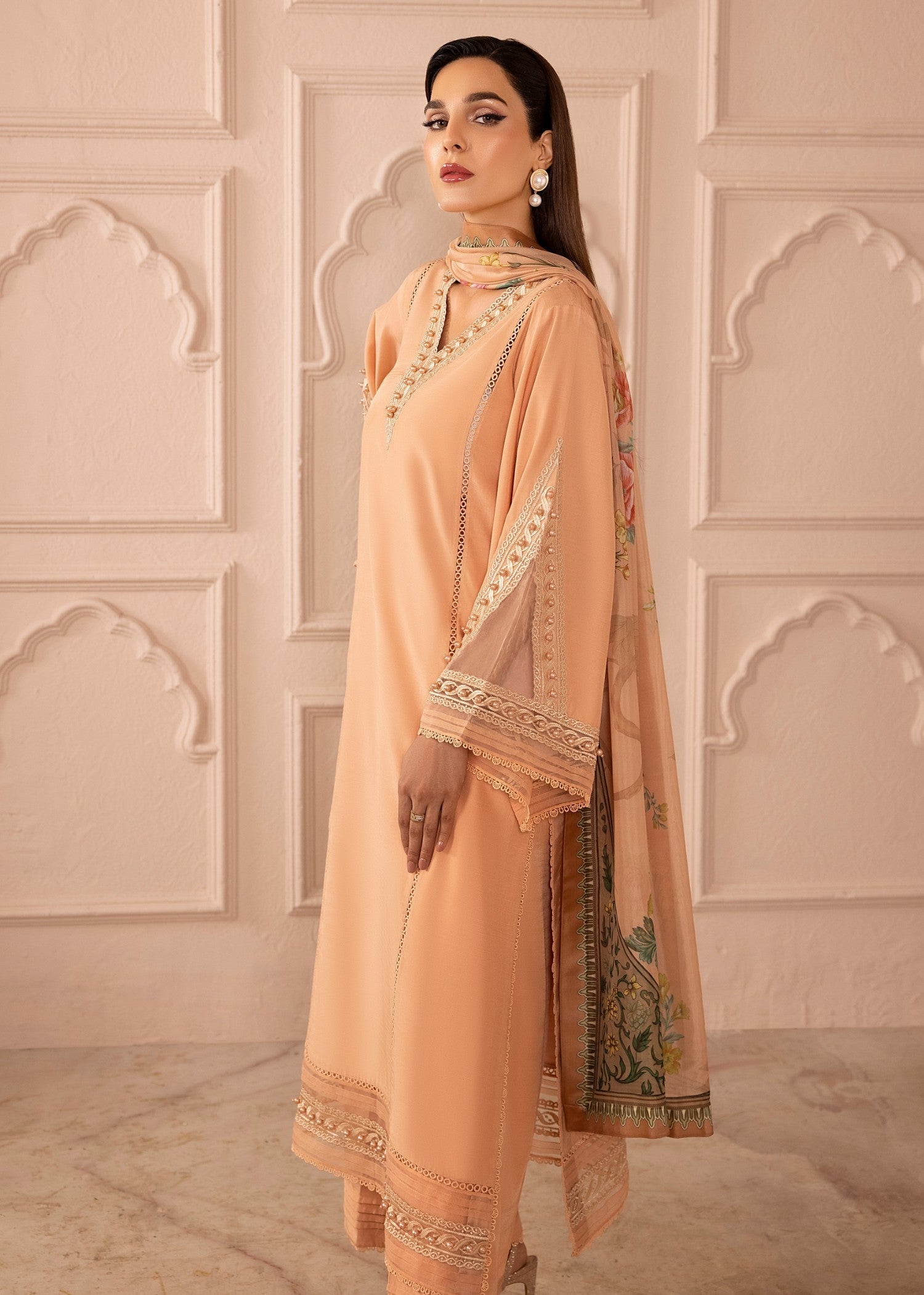 Tessa Peach Delight | | Ready to Wear Women 3pcs