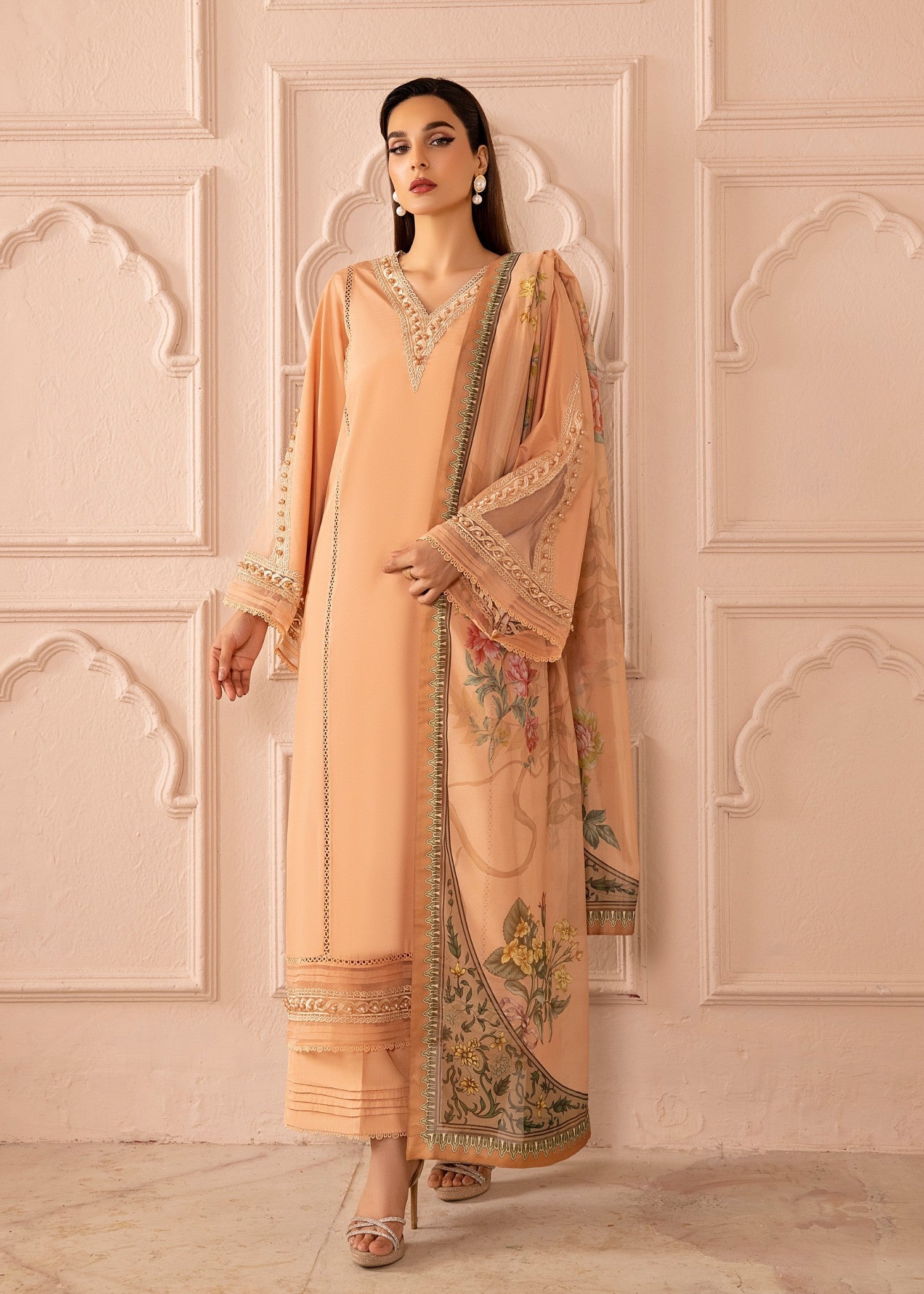 Tessa Peach Delight | | Ready to Wear Women 3pcs