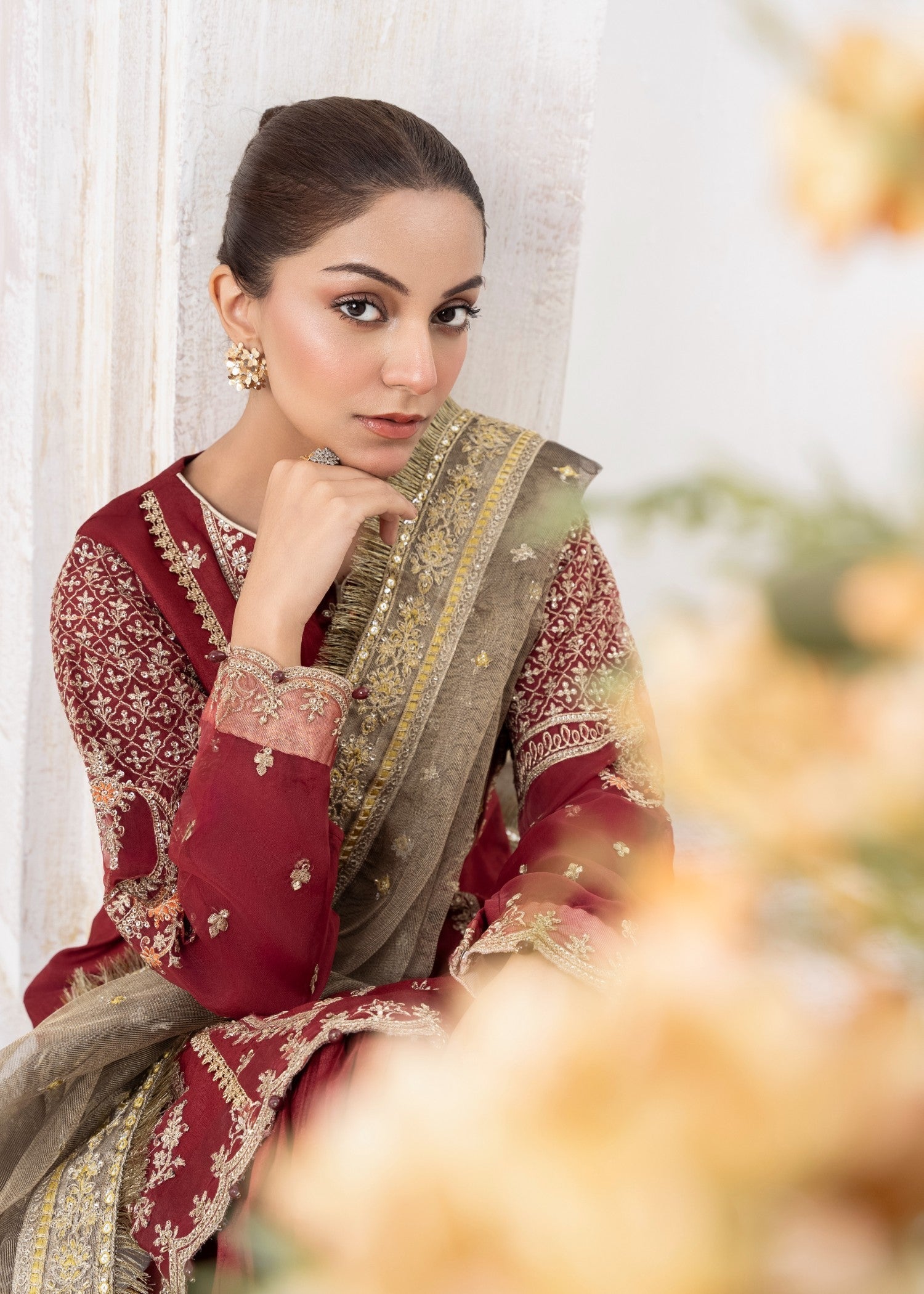 Malhaar MAL AL 4033 Red Women 3pcs