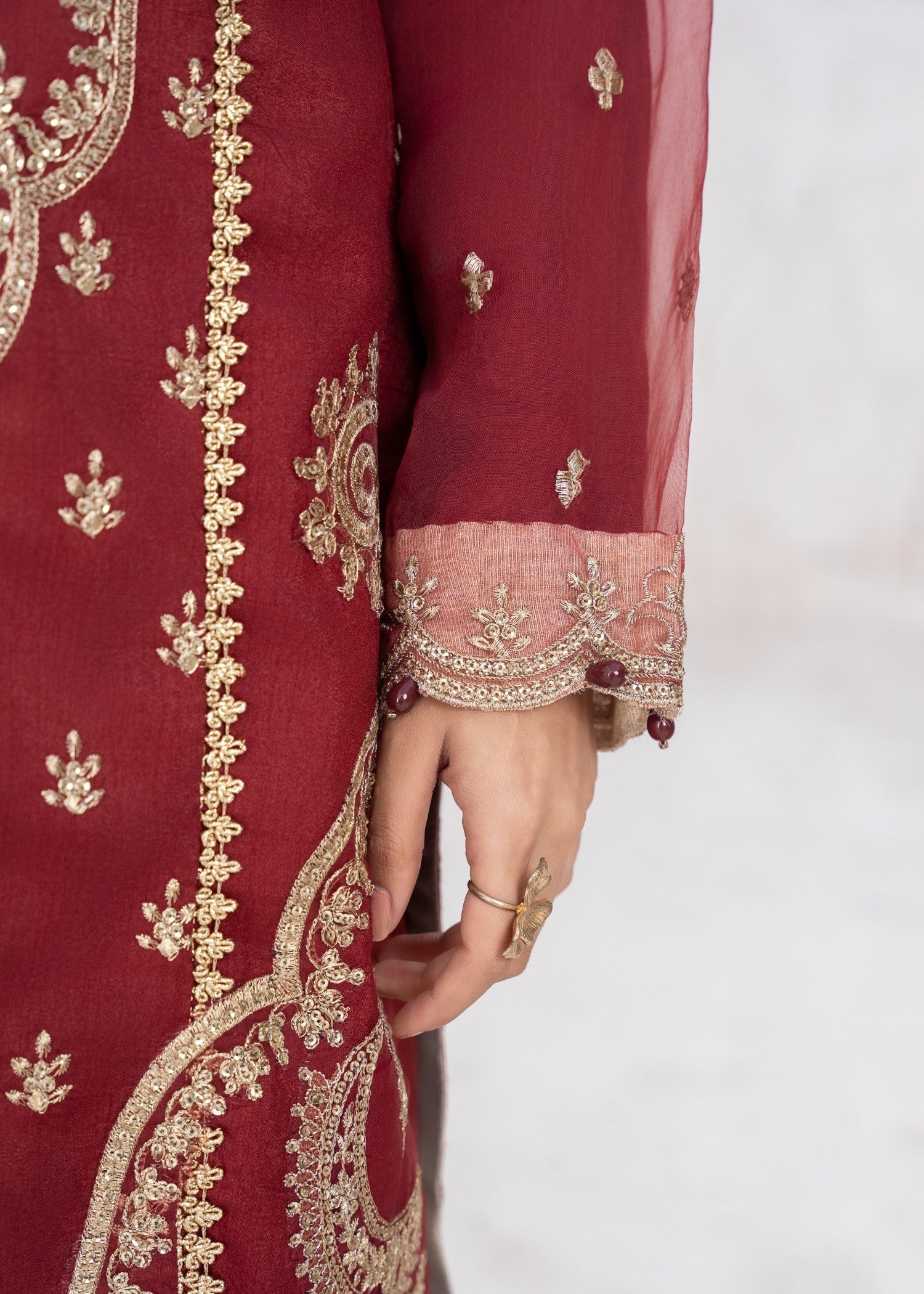 Malhaar MAL AL 4033 Red Women 3pcs