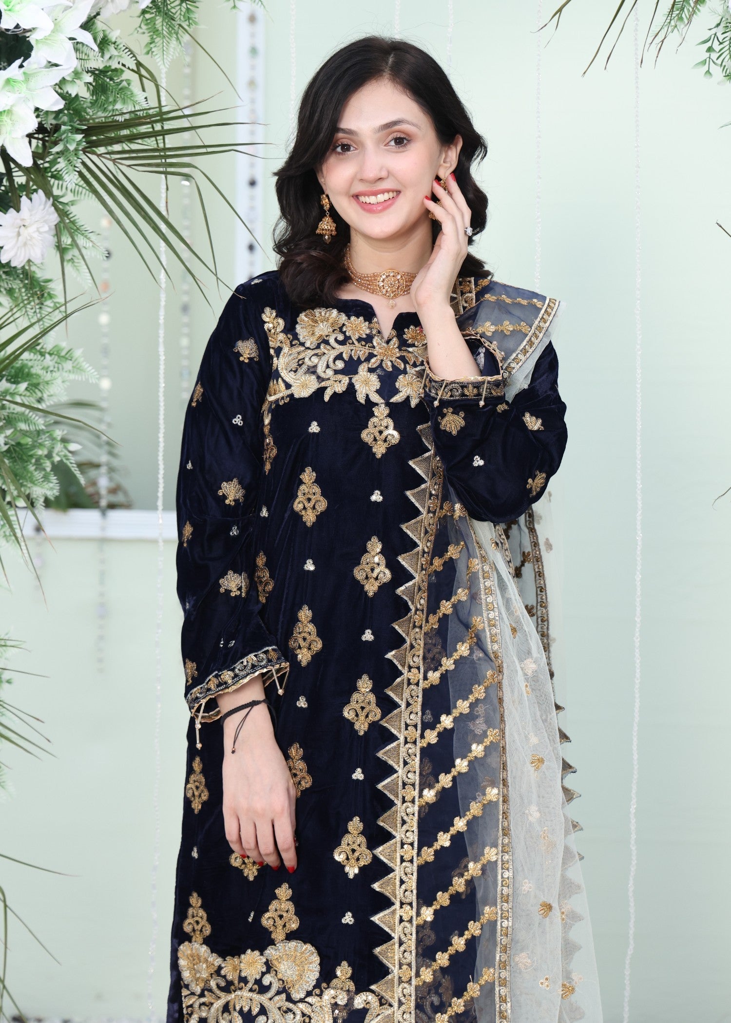 Polawn PD 24 1105 VELLURE FORMAL PRET VELVET COLLECTION Women 3pcs