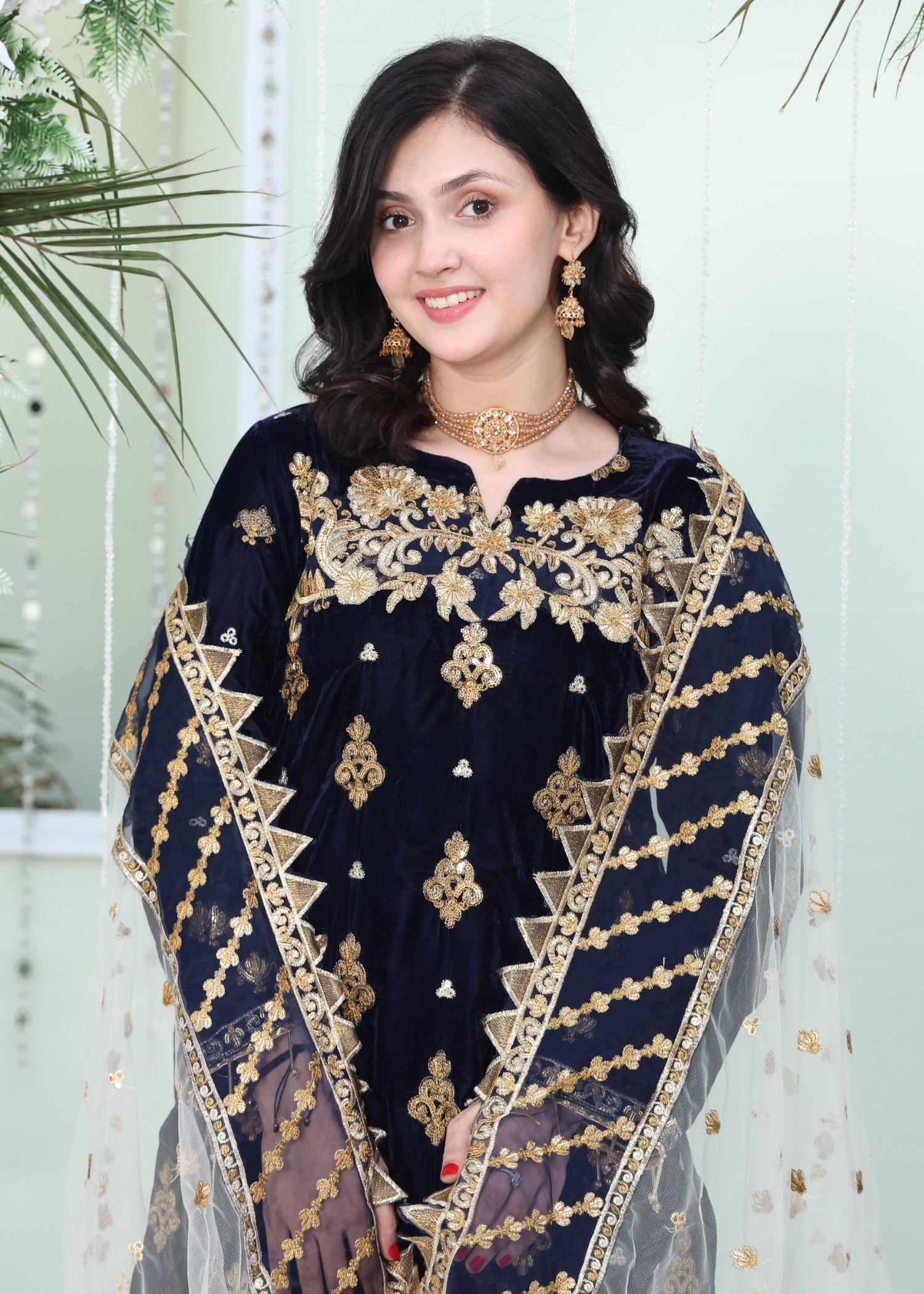 Polawn PD 24 1105 VELLURE FORMAL PRET VELVET COLLECTION Women 3pcs