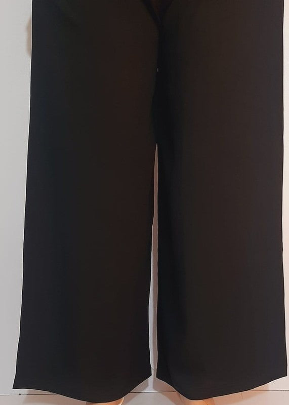 Zardi Linen Palazzo Trouser Soft Black ZT164 Women 1pcs