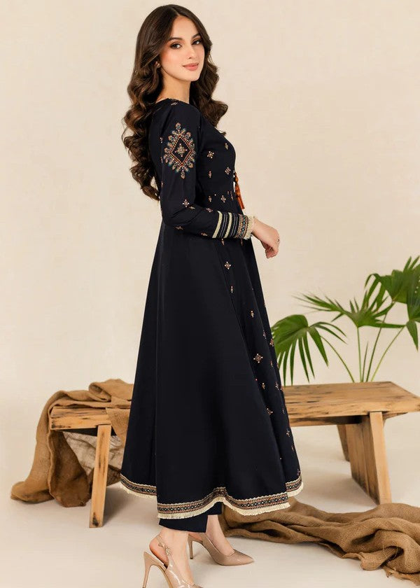 The Turkish Wear Zakia Black Frock Set Women 2pcs