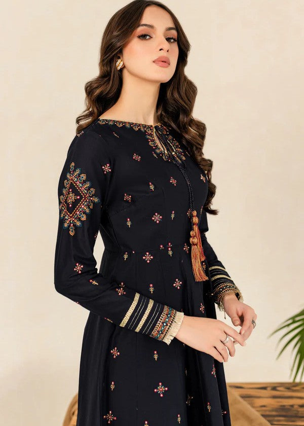 The Turkish Wear Zakia Black Frock Set Women 2pcs