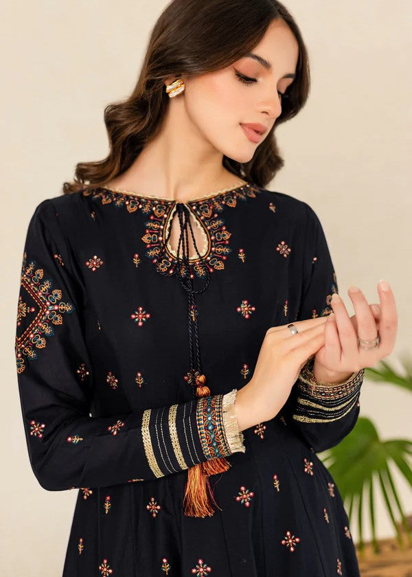 The Turkish Wear Zakia Black Frock Set Women 2pcs