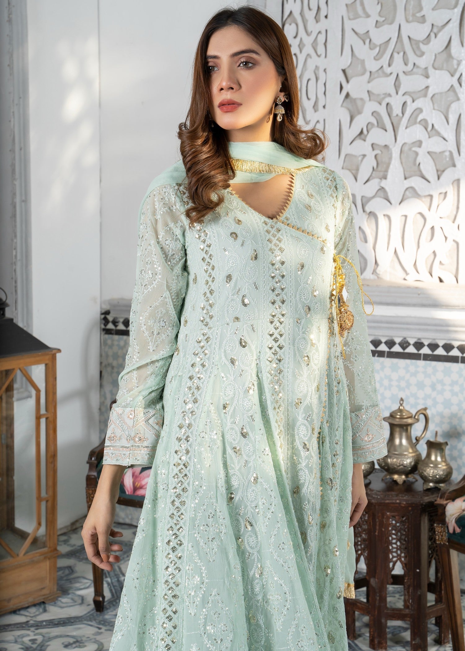 Manahils Angrakha 099 AQUA Women 3pcs