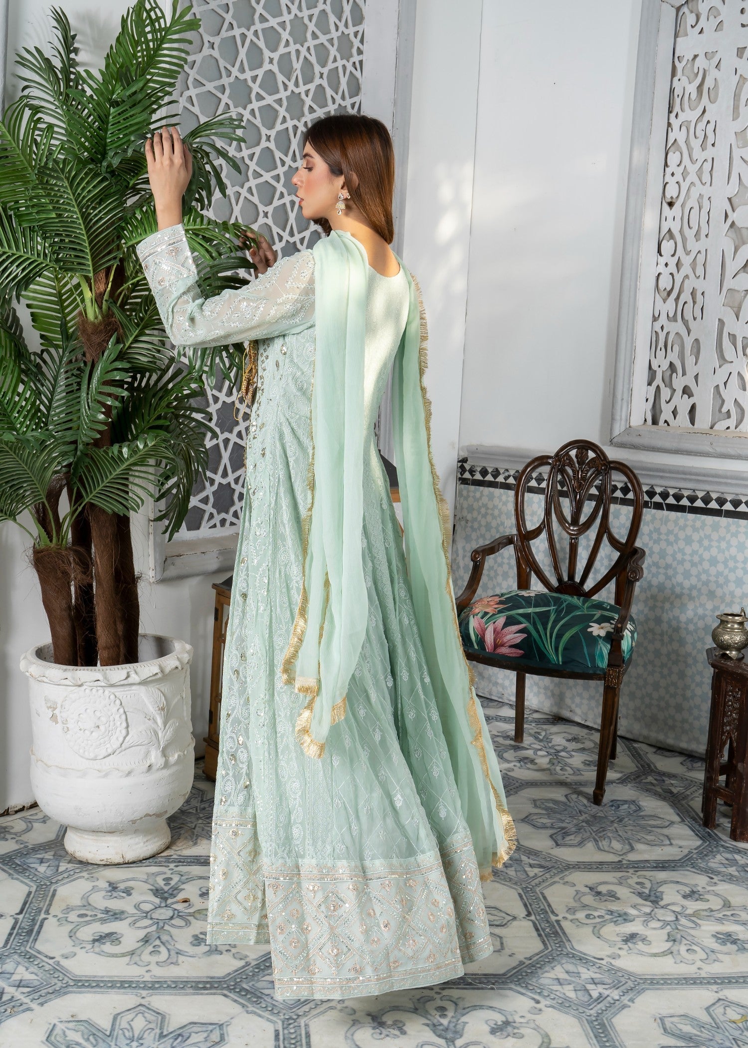 Manahils Angrakha 099 AQUA Women 3pcs