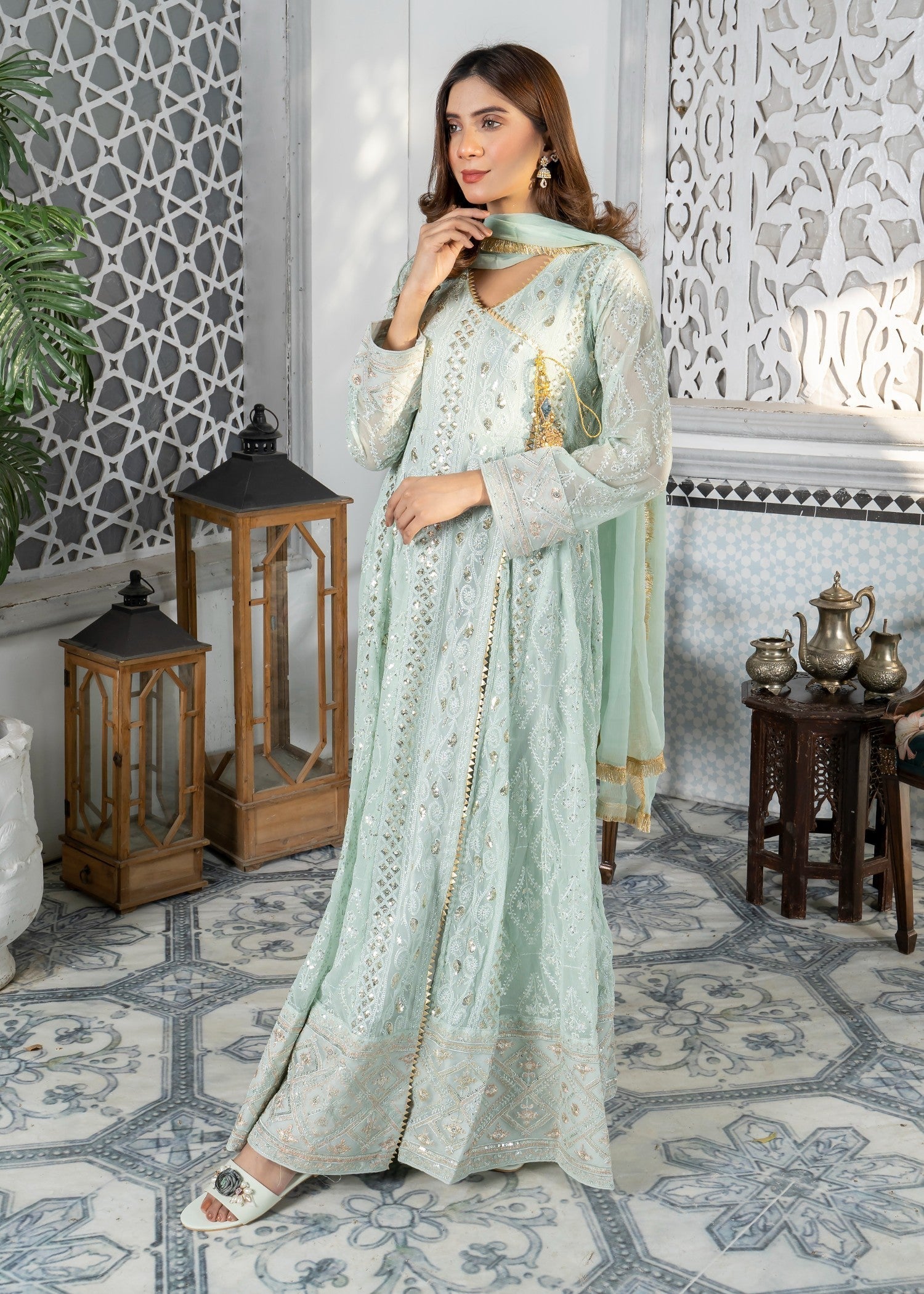 Manahils Angrakha 099 AQUA Women 3pcs