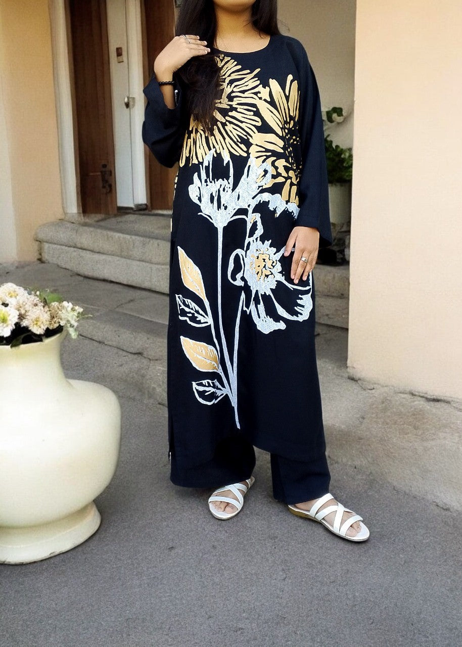 Gulposh Ayzalz (Stitched ) Black Women 2pcs