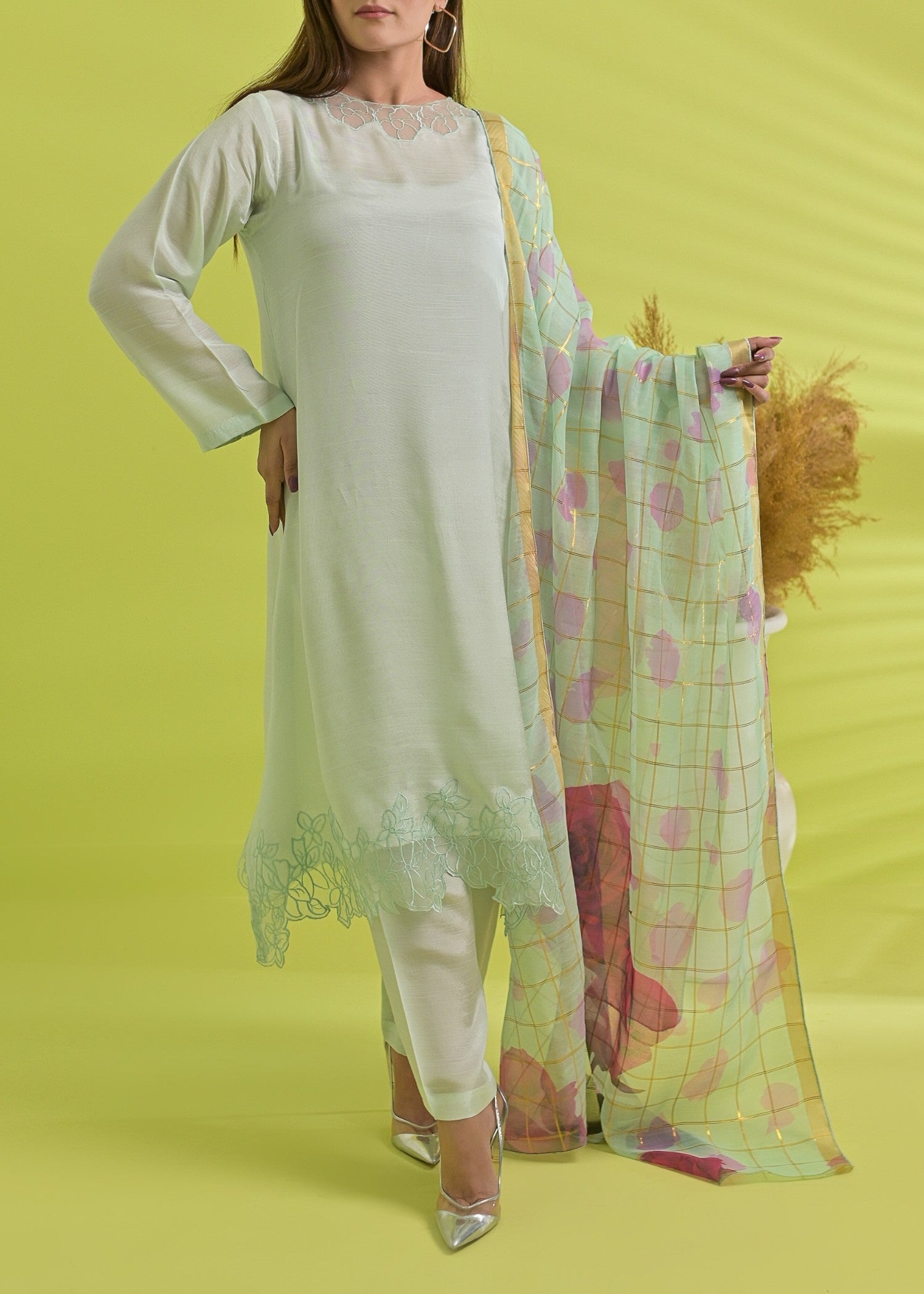 Pret Diaries Mint Embroidered Women 3pcs