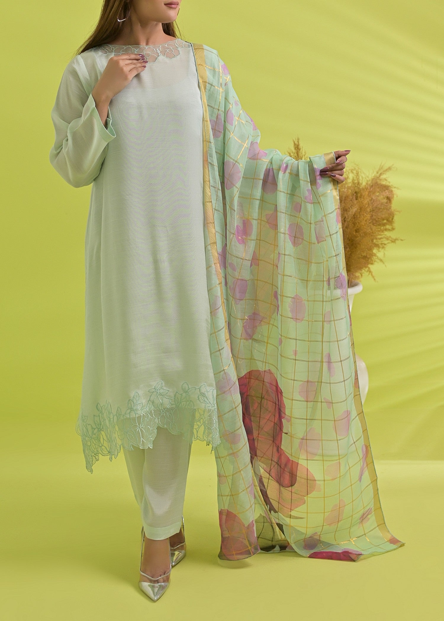 Pret Diaries Mint Embroidered Women 3pcs