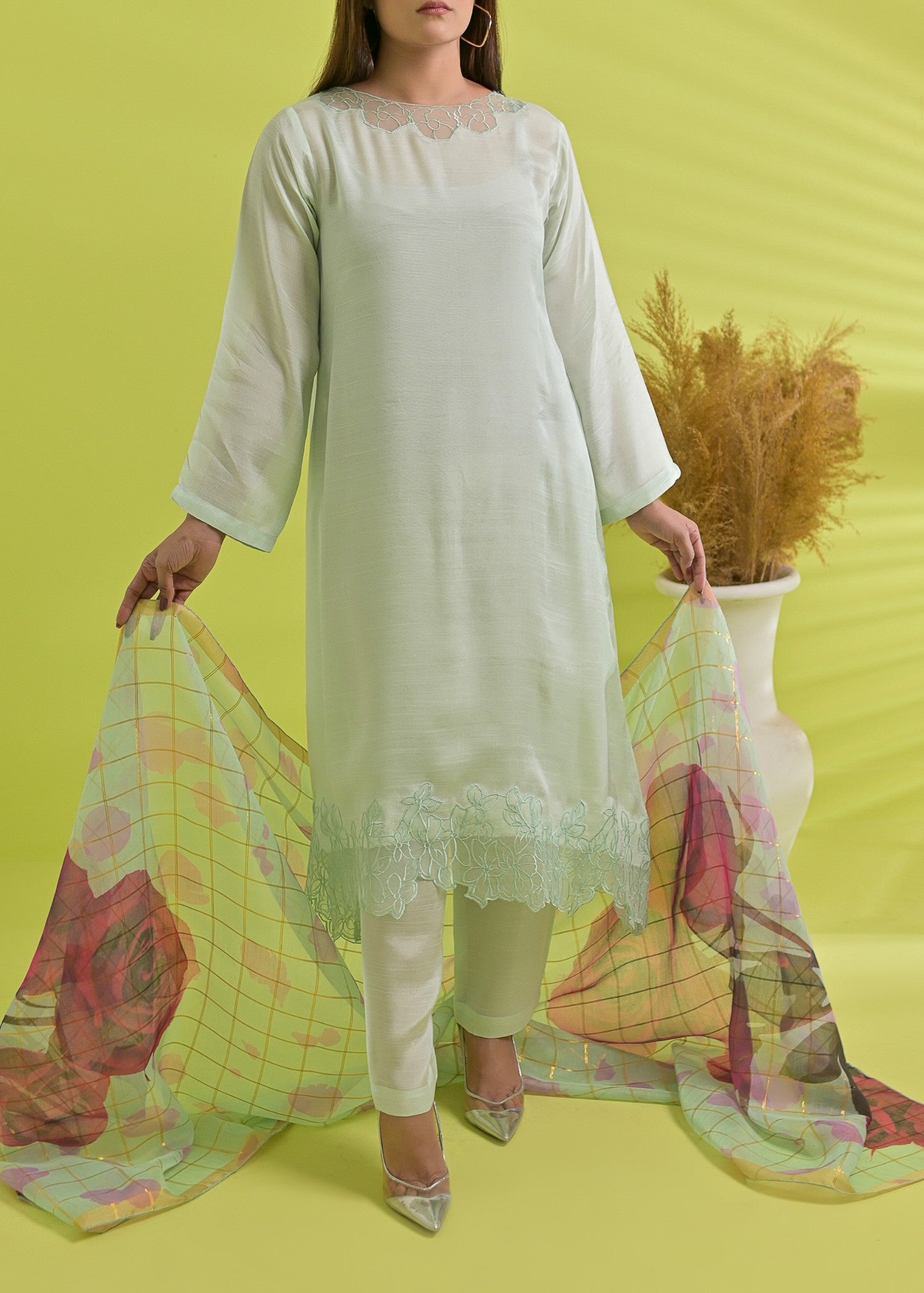 Pret Diaries Mint Embroidered Women 3pcs