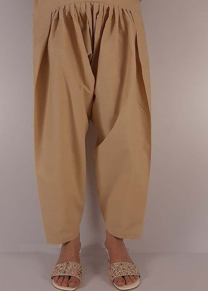 Zardi Plain Shalwar Cotton Beige ZSL01 Women 1pcs