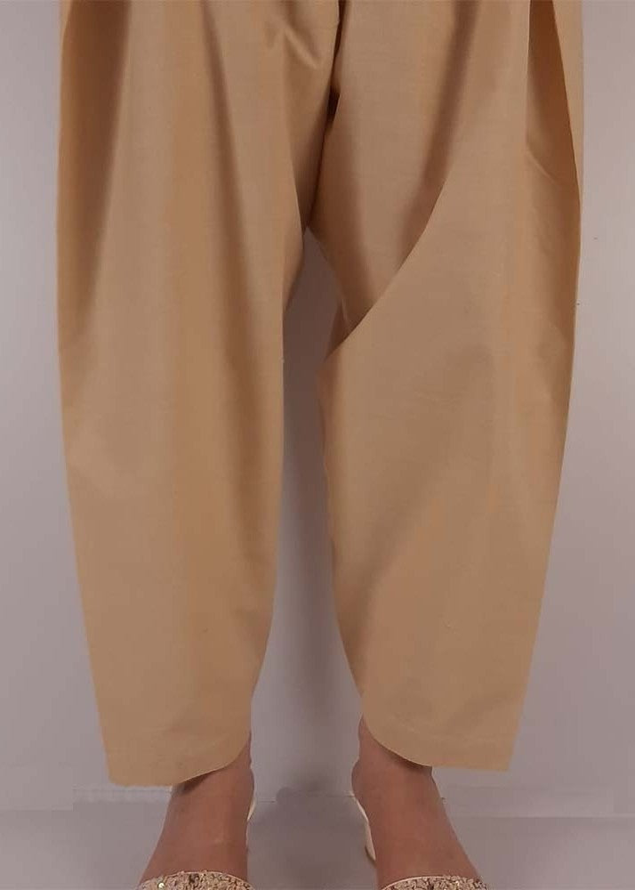 Zardi Plain Shalwar Cotton Beige ZSL01 Women 1pcs