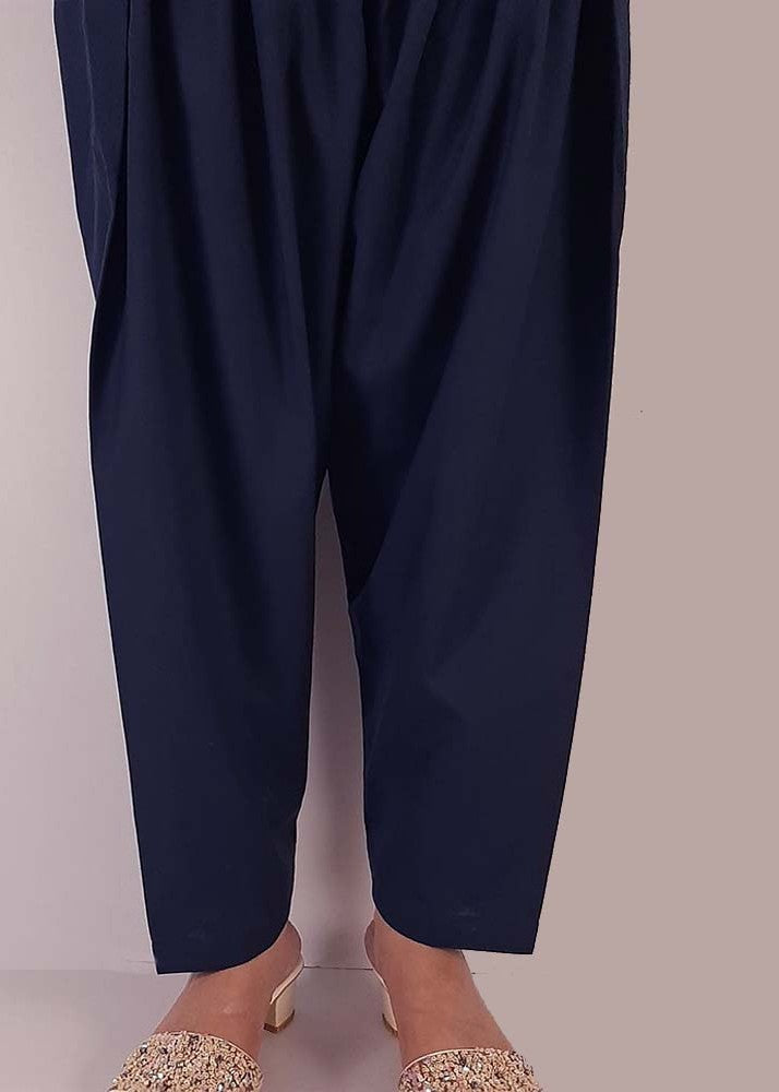 Zardi Plain Shalwar Cotton Navy ZSL01 Women 1pcs