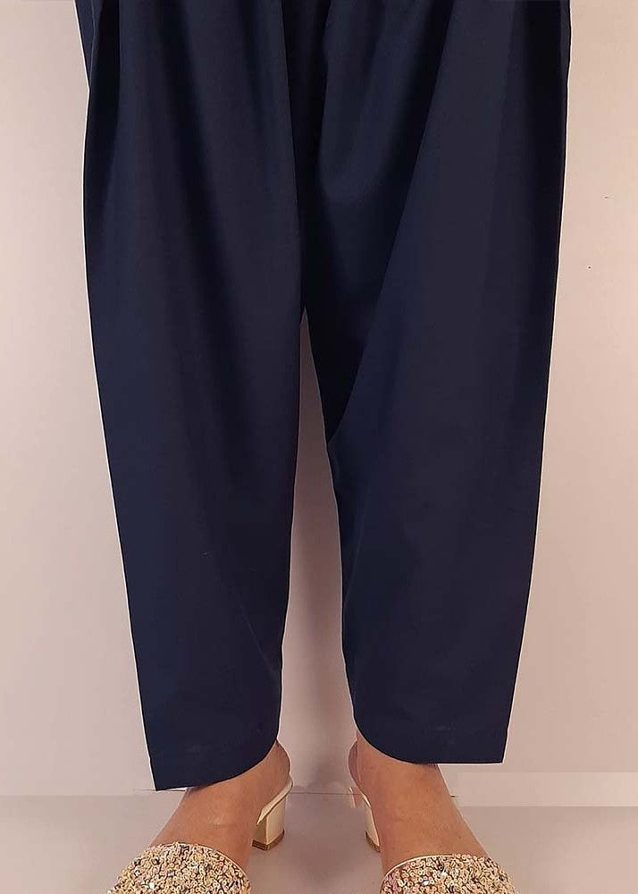 Zardi Plain Shalwar Cotton Navy ZSL01 Women 1pcs