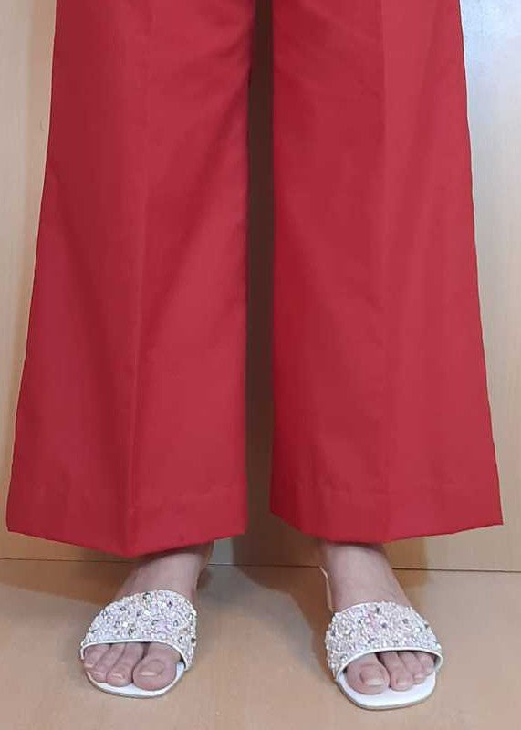 Zardi Red Cotton Palazzo ZT209 Women 1pcs