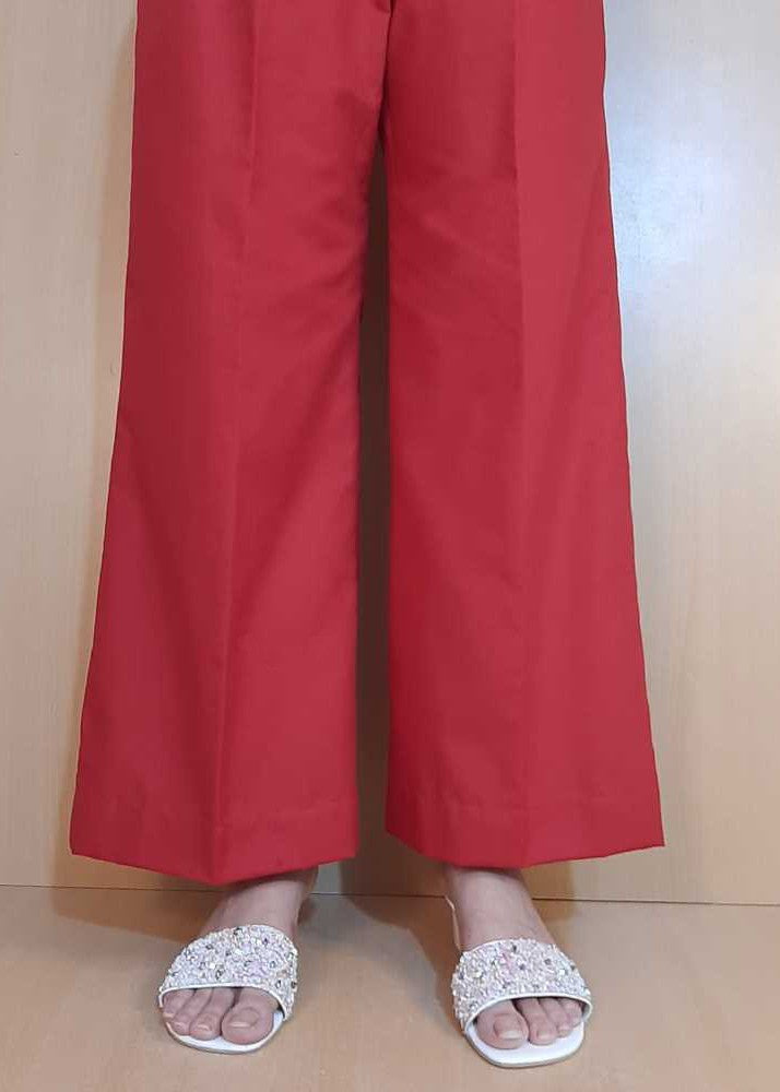 Zardi Red Cotton Palazzo ZT209 Women 1pcs